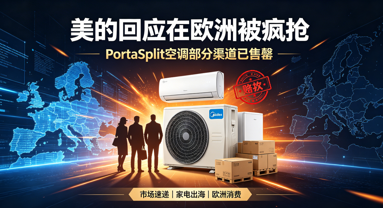 歐洲熱浪催生中國空調熱銷：美的PortaSplit一機難求，背後隱藏的市場變局