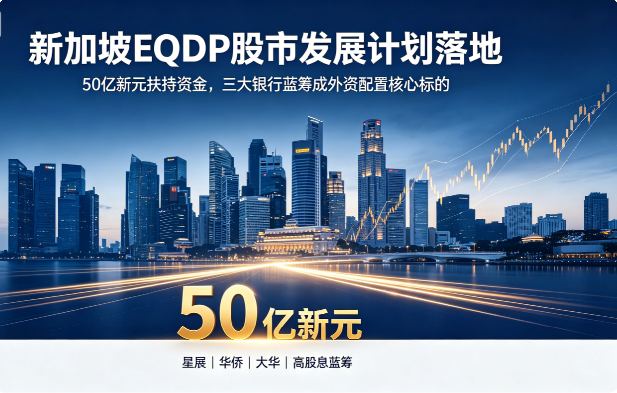 新加坡推出 50 亿新元 EQDP 股市扶持计划，优化上市流程，收紧 GIP 家办投资规则提振资本市场