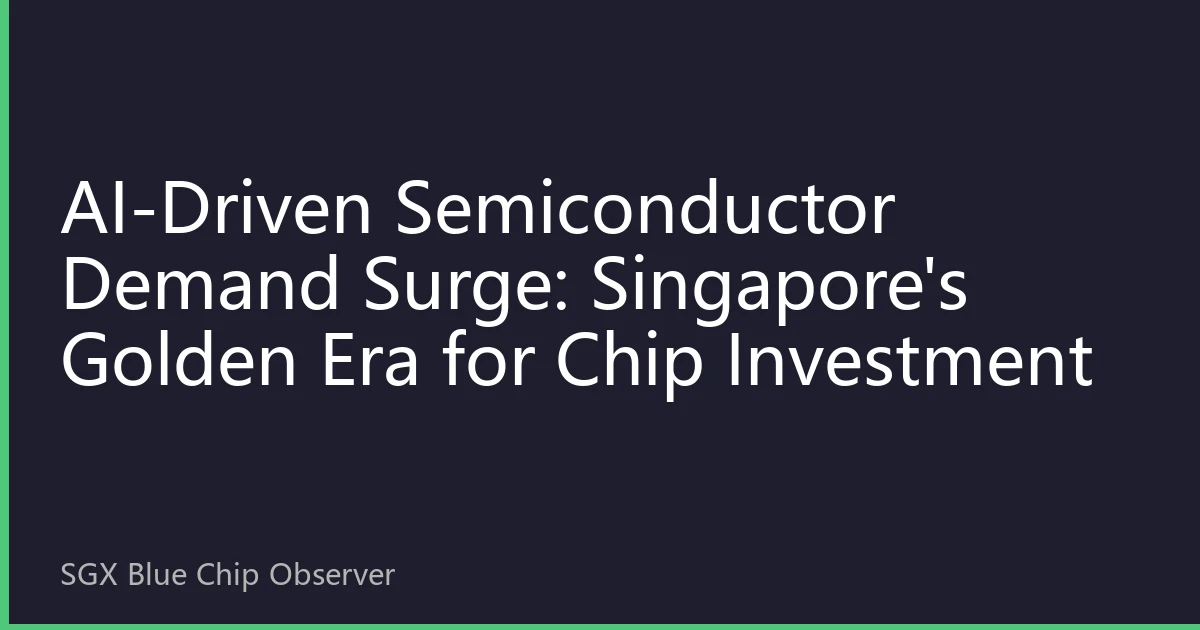AI-Driven Semiconductor Demand Surge: Singapore's Golden Era for Chip Investment
