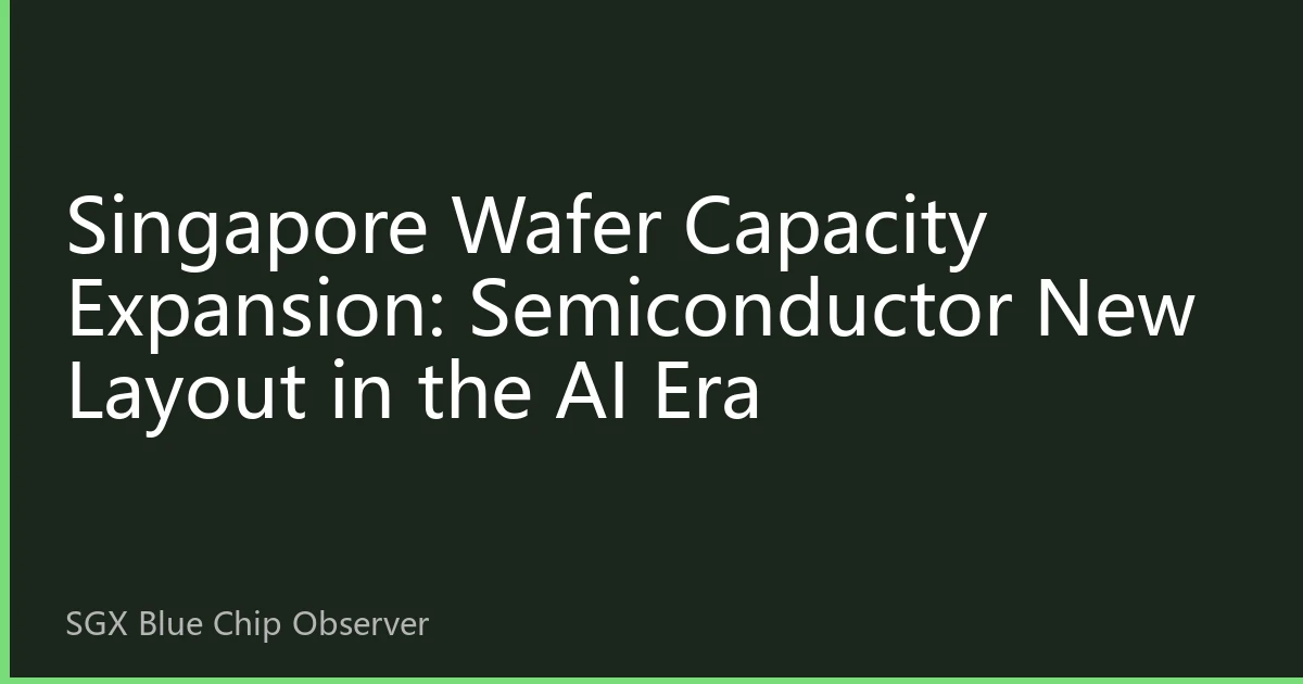 Singapore Wafer Capacity Expansion: Semiconductor New Layout in the AI Era