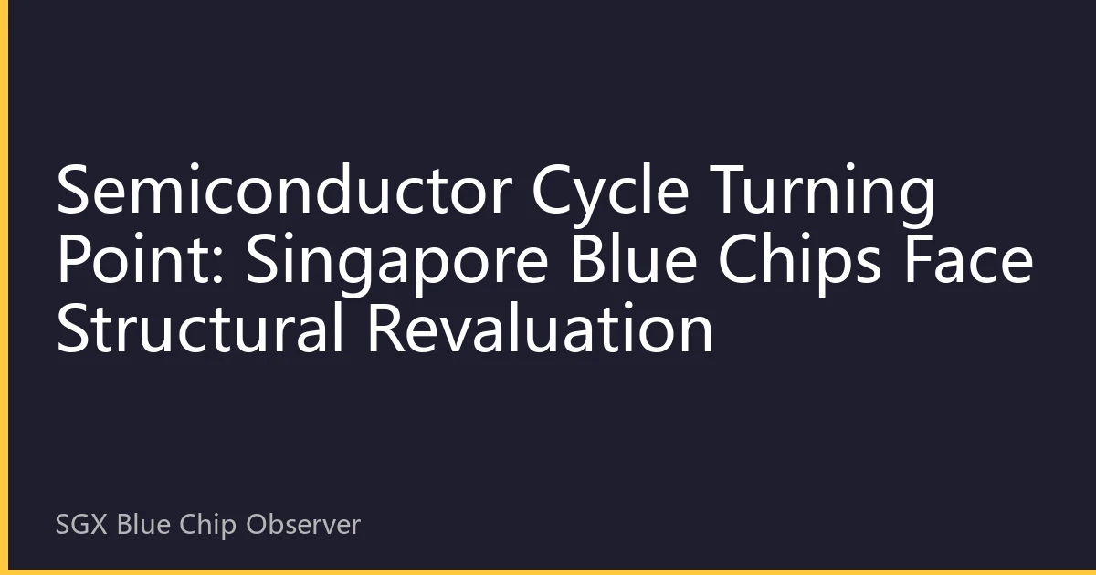 Semiconductor Cycle Turning Point: Singapore Blue Chips Face Structural Revaluation