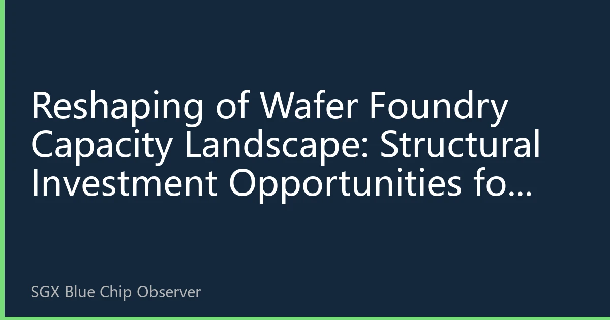 Reshaping of Wafer Foundry Capacity Landscape: Structural Investment Opportunities for Singapore Blue-Chip Stocks
