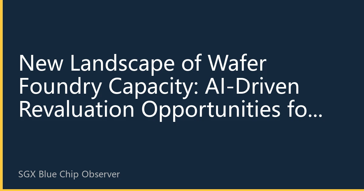 New Landscape of Wafer Foundry Capacity: AI-Driven Revaluation Opportunities for Singapore Semiconductor Blue Chips